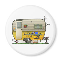 Aloha Camper Trailer Refrigerator Magnets