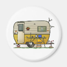 Aloha Camper Trailer Refrigerator Magnets