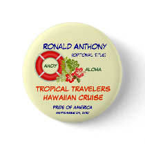 Aloha Cruise Name Badge Button