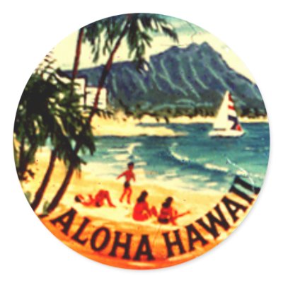 Aloha Hawaii Stickers by AmericanHeirlooms