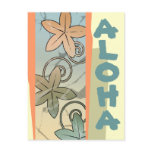 Aloha Hawaiian Luau Baby Announcement Post Card