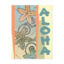 Aloha Hawaiian Luau Baby Announcement Post Card