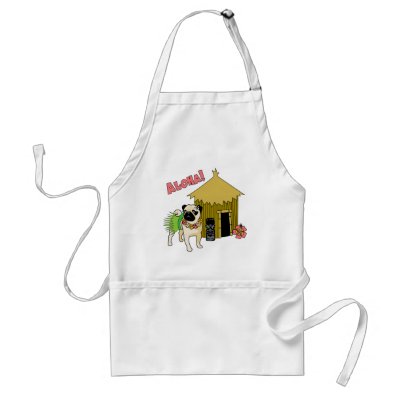 Aloha!  Hawaiian Pug Aprons - Perfect for Luau by designsbydandy