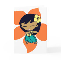 "Aloha Honeys" Greeting Cards in papaya