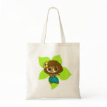 "Aloha Honeys" Tote in Natl/ Lime Tote Bags