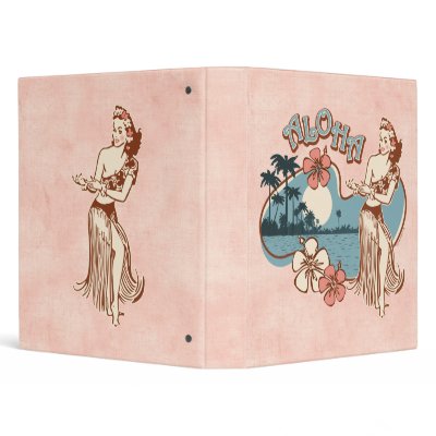 Aloha Hula Girl Binder by pinkinkart