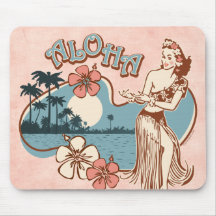 Aloha Hula Girl Mousepad