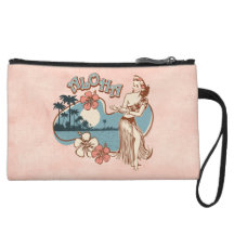Aloha Hula Girl Wristlet Purse
