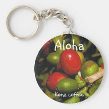 Aloha: Kona coffee Keychain