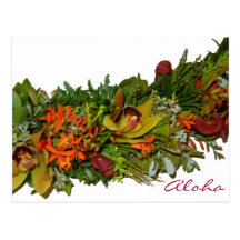 Aloha Lei Hawaii Postcard