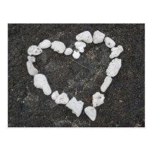 Aloha * Love * Coral Heart Postcard