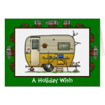 Aloha souhait de vacances de campeur de remorque carte de vœux