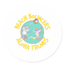 Aloha Trunks Beach Bouncers Stickers