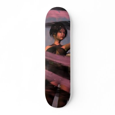 "Alone" Sexy Angel Pinup Art Hot Skateboard Deck by sexyshirts2