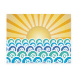 Along the Waves Blue Postcard