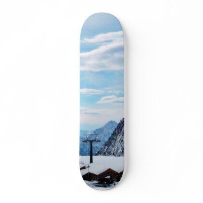 Alp Cabin Skateboard Deck by lifesphere