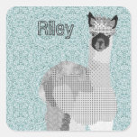 Alpaca Art Name Sticker
