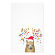 Alpaca Christmas Stationery