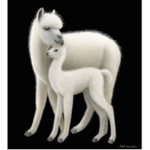 Alpaca Mom Holiday Ornament Cut Out