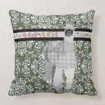 Alpaca Olive Damask  Mojo Pillow