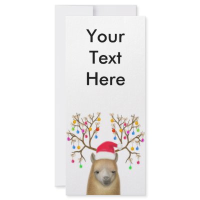 Alpaca Xmas Rack Card by twopurringcats