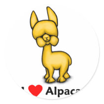 alpacasilove round stickers