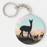 Alpaga de coucher du soleil porte-clefs