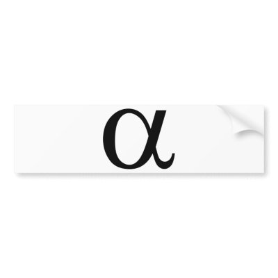 alpha icon a bumper sticker by TomaniacLines