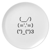 Alpha numeric bunny plate