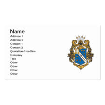 Alpha Phi Omega Colour - Crest Business Cards