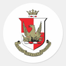 Alpha Sigma Alpha Crest Round Sticker