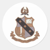 Alpha Sigma Phi Crest Round Sticker