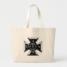 Alpha Tau Omega Badge Black & White Bag