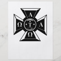 Alpha Tau Omega Badge Black & White Flyers