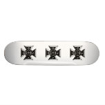 Alpha Tau Omega Badge Black & White Skateboard