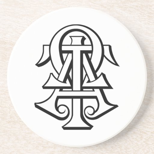Alpha Tau Omega Interlocked Letters Coaster