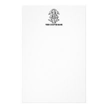 Alpha Tau Omega Interlocked Letters Personalized Stationery