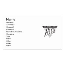 Alpha Tau Omega Name and Letters Business Card Templates