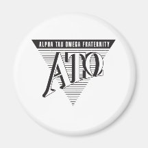 Alpha Tau Omega Name and Letters Fridge Magnets