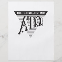 Alpha Tau Omega Name and Letters Full Color Flyer