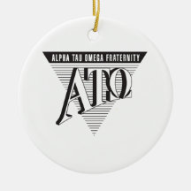 Alpha Tau Omega Name and Letters Christmas Ornaments
