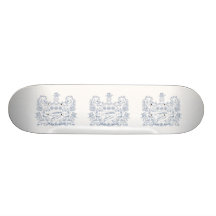 Alpha Xi Delta Crest Blue Custom Skateboard