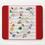 Alphabet A-Z Mouse Pad