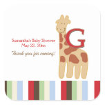 Alphabet ABC Soup (Giraffe) SQUARE Favor Sticker