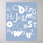 alphabet (bleu) posters