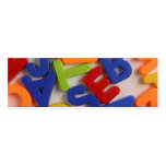 Alphabet Bookmark Business Card Templates