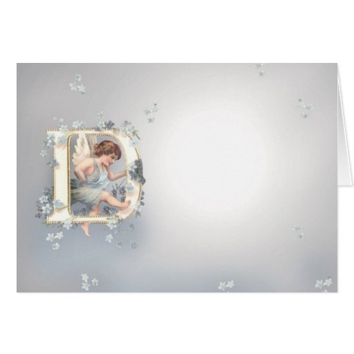 Alphabet Cherub Greeting Card