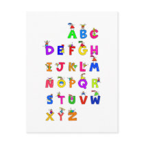 Alphabet Children Postcard