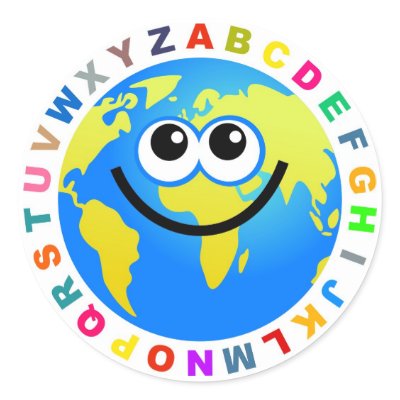 Alphabet Globe Stickers by prawny