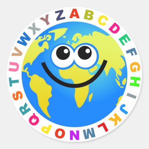 Alphabet Globe Stickers